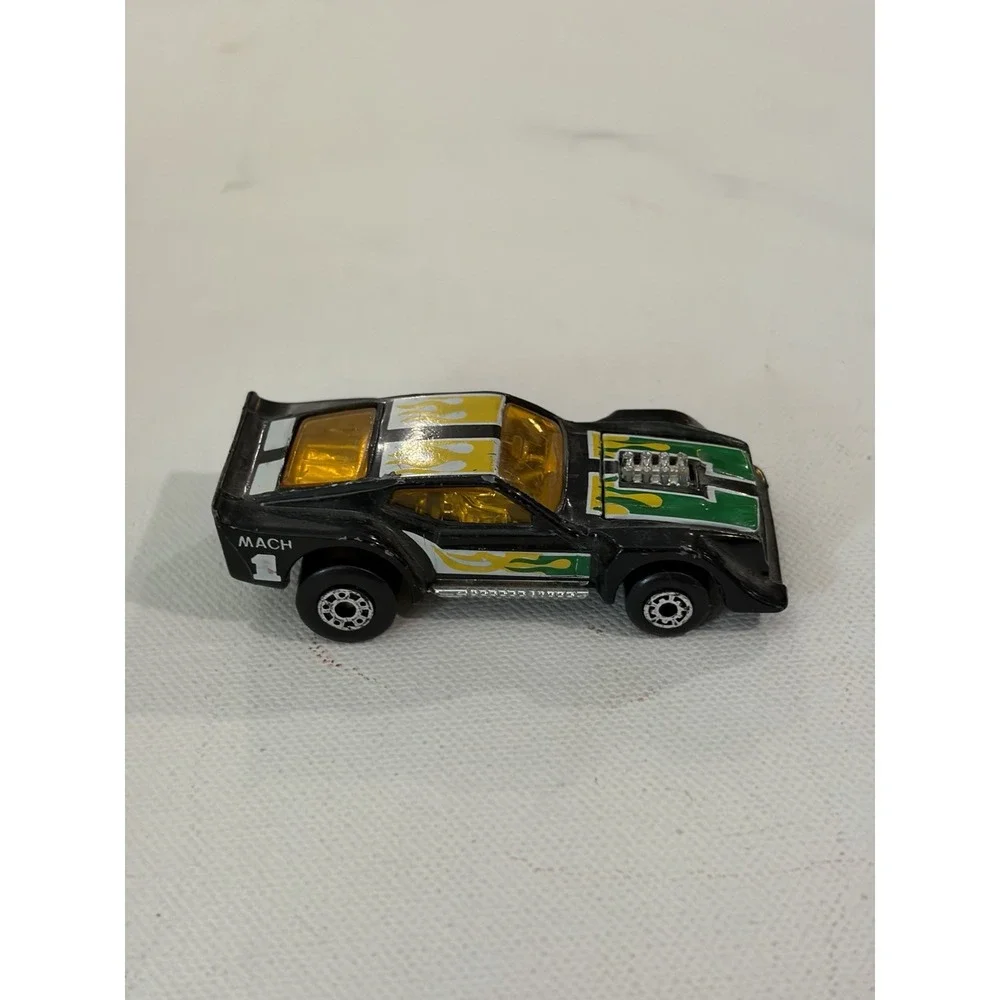 Matchbox IMSA Mach 1 Ford Mustang MB67 Diecast 1/64 Black Green Yellow Car